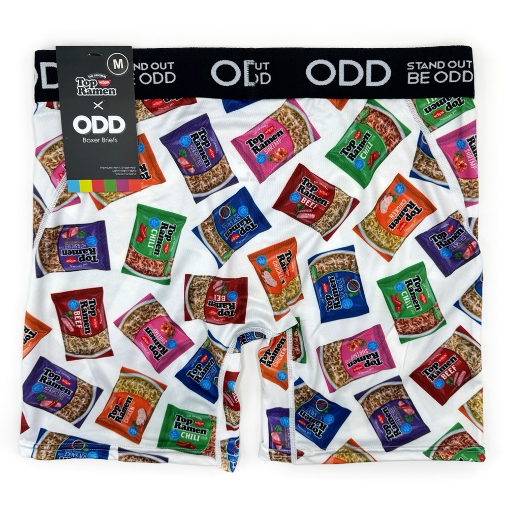 Odd Sox Top Ramen Noodles Boxer Briefs Underwear Mens Size Medium Fun Gift